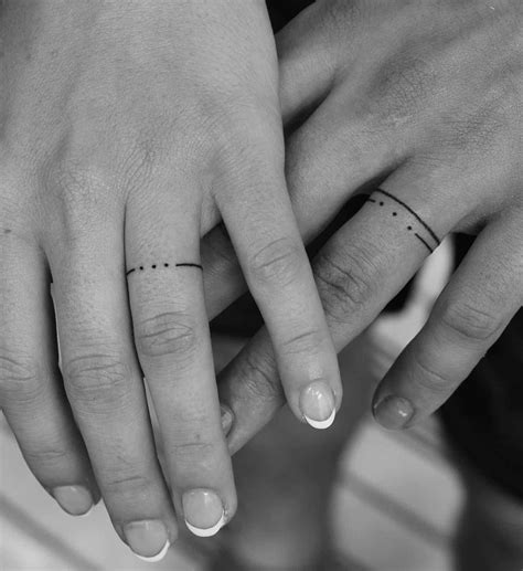 partner tattoos finger|wedding ring tattoos for couples.